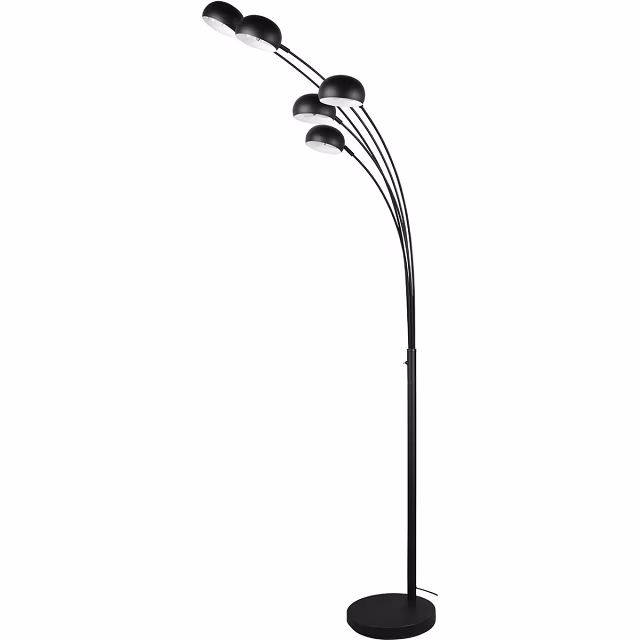 HLW LED LED Vloerlamp Trion Ditora - Zwarte Vloerlamp met 5x E14 Fitting en Aluminium HLW LED LED Vloerlamp Trion Ditora - Zwarte Vloerlamp met 5x E14 Fitting en Aluminium