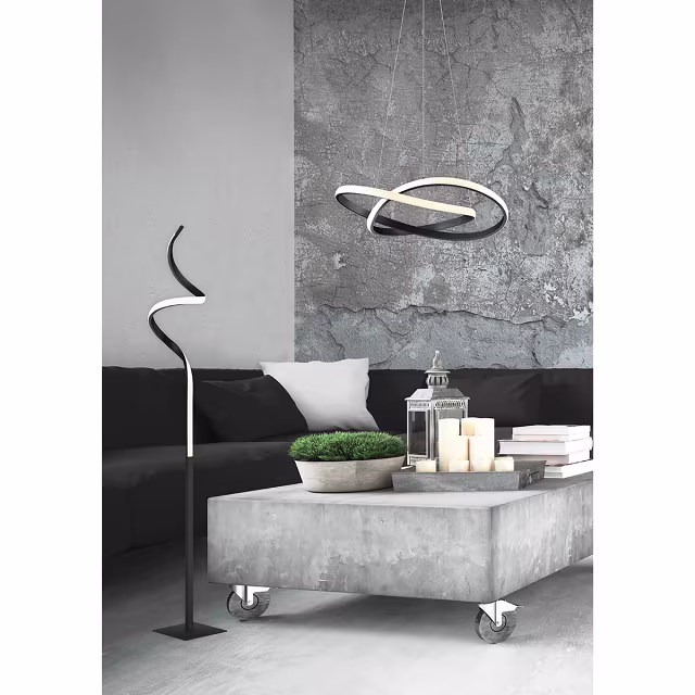 HLW LED Dimmable LED Floor Lamp Trion Corcy - Matte Black or White, 11W, Warm White 2700K–3000K HLW LED Dimmable LED Floor Lamp Trion Corcy - Matte Black or White, 11W, Warm White 2700K–3000K