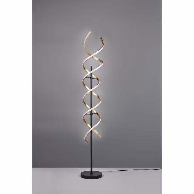 HLW LED LED Floor Lamp 32W - Dimmable & Adjustable Color - Matte Gold Floor Lamp Trion Sarina HLW LED LED Floor Lamp 32W - Dimmable & Adjustable Color - Matte Gold Floor Lamp Trion Sarina