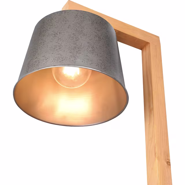 HLW LED LED Vloerlamp Rodano - Mat Bruin Houten Vloerlamp met E27 Fitting & Voetschakelaar HLW LED LED Vloerlamp Rodano - Mat Bruin Houten Vloerlamp met E27 Fitting & Voetschakelaar