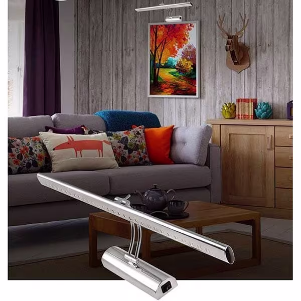 Ovale verstelbare LED wandlamp chroom 4W 4200K 360 lumen neutraal wit licht Ovale verstelbare LED wandlamp chroom 4W 4200K 360 lumen neutraal wit licht