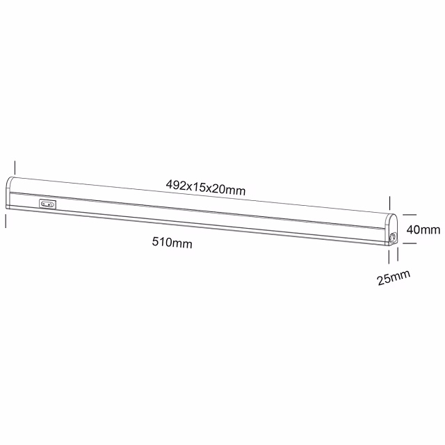 Mat-witte LED wandlamp 7W met schakelaar en warm wit licht van 3000K voor sfeervolle verlichting