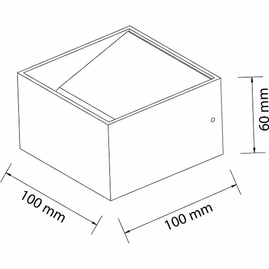 vierkante mat witte LED wandlamp 8W 4200K natuurwit licht 520 lumen vierkante mat witte LED wandlamp 8W 4200K natuurwit licht 520 lumen