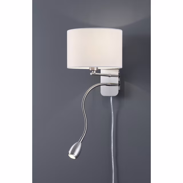 Matte LED wandlamp met flexibele arm, 3W vermogen en warm wit licht van 3000K, geschikt voor lezen Matte LED wandlamp met flexibele arm, 3W vermogen en warm wit licht van 3000K, geschikt voor lezen