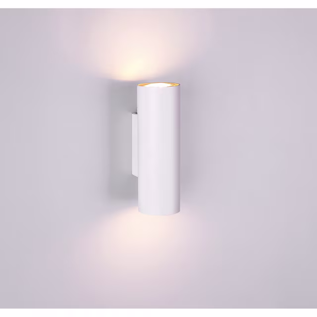 HLW LED LED Wandlamp Trion Mary - Mat Wit Aluminium met 2x GU10 Fitting - Up & Down Licht