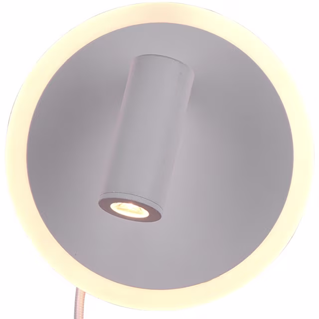 HLW LED LED Wandlamp Trion Jodan 7W - Warm Wit 3000K - Mat Wit Aluminium