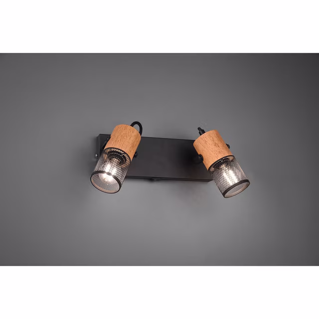 HLW LED LED Wall Spotlight Matte Black - 2-light E14 fitting, adjustable beam angle & aluminum HLW LED LED Wall Spotlight Matte Black - 2-light E14 fitting, adjustable beam angle & aluminum