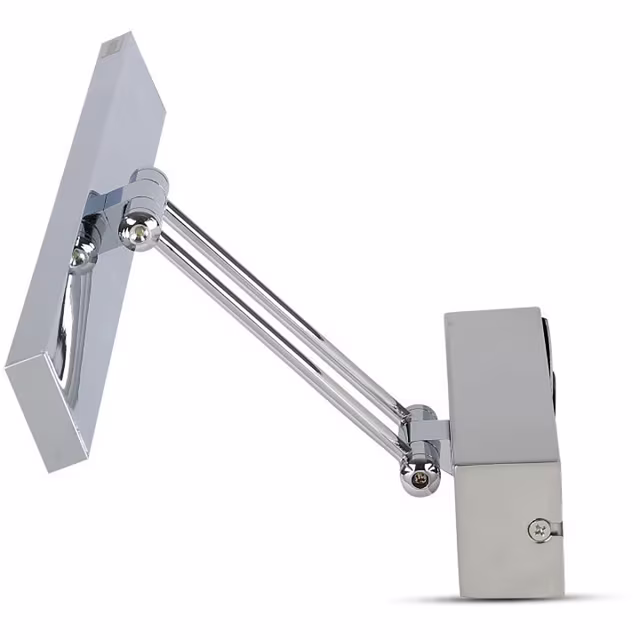 HLW LED LED Floor Lamp 8W with Neutral White Light - White LED Lamp in Matte Chrome Aluminum HLW LED LED Floor Lamp 8W with Neutral White Light - White LED Lamp in Matte Chrome Aluminum