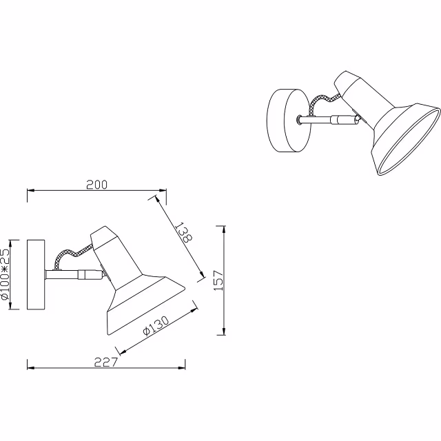 HLW LED LED Wall Spotlight Trion Rollo - Matte White, Aluminum, E14 Fitting, 1-light LED Spotlight HLW LED LED Wall Spotlight Trion Rollo - Matte White, Aluminum, E14 Fitting, 1-light LED Spotlight