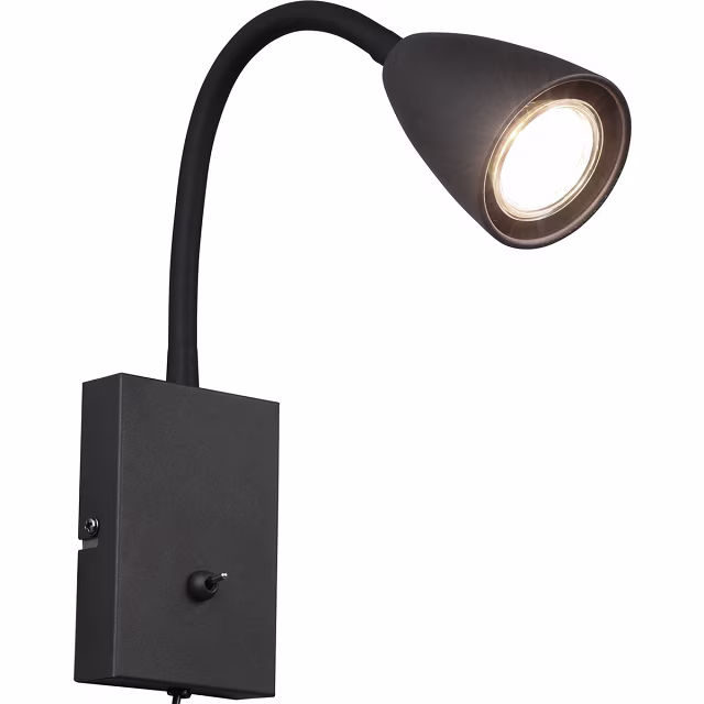 LED wandspot | 10W max | GU10 | Mat-zwart | Verstelbaar Verlichting per ruimte