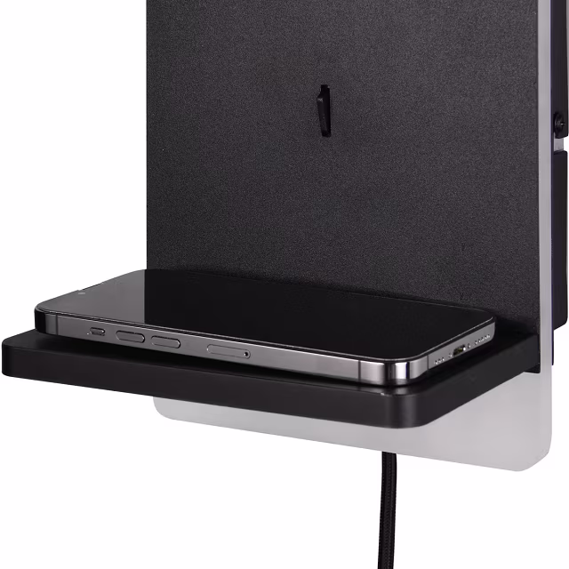HLW LED LED Wall Lamp Dimmable in Matte Black with Warm White Light 2700K–3000K and Charging Station HLW LED LED Wall Lamp Dimmable in Matte Black with Warm White Light 2700K–3000K and Charging Station