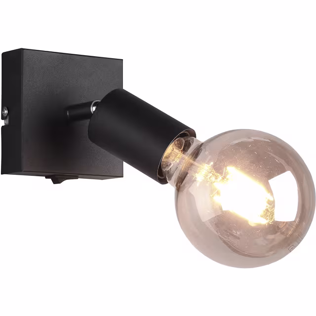 HLW LED LED Wandspot Trion Zuncka Mat Zwart – E27 Fitting, Aluminium, Perfect voor LED Lamp & LED Spot HLW LED LED Wandspot Trion Zuncka Mat Zwart – E27 Fitting, Aluminium, Perfect voor LED Lamp & LED Spot