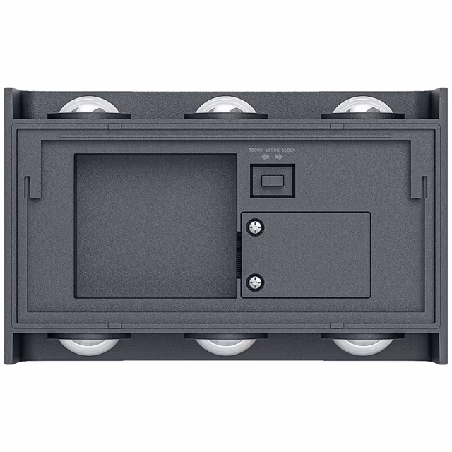 HLW LED LED Wandlamp & Vloerlamp 6W - Waterdicht IP65, Neutraal Wit, Verstelbare Beam Angle, Zwart & Wit