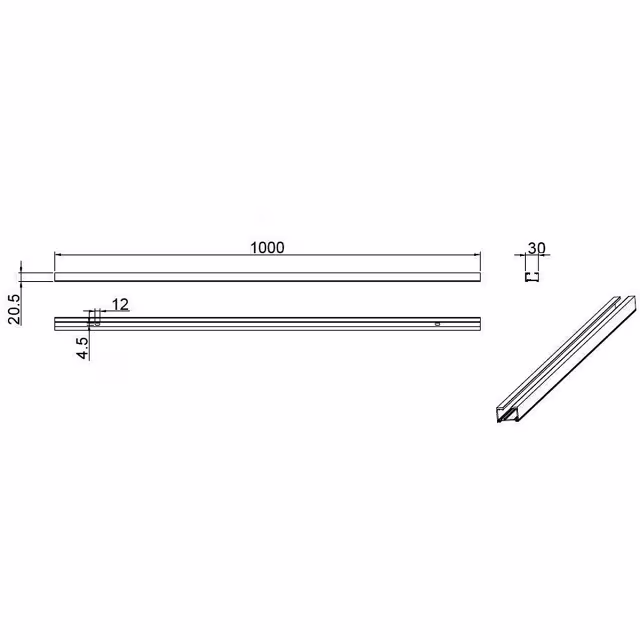 HLW LED Trion Dual Voltage Rail - 2 Phase Surface Mounted - Black Aluminum Rail 1m HLW LED Trion Dual Voltage Rail - 2 Phase Surface Mounted - Black Aluminum Rail 1m