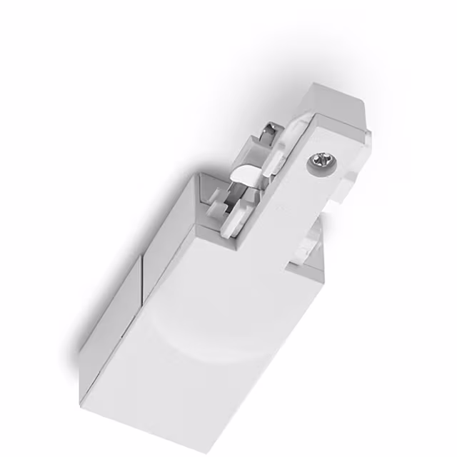 Mat witte spanningsrail voedingsconnector voor LED lampen en vloerlampen geschikt voor 230V netspanning Mat witte spanningsrail voedingsconnector voor LED lampen en vloerlampen geschikt voor 230V netspanning