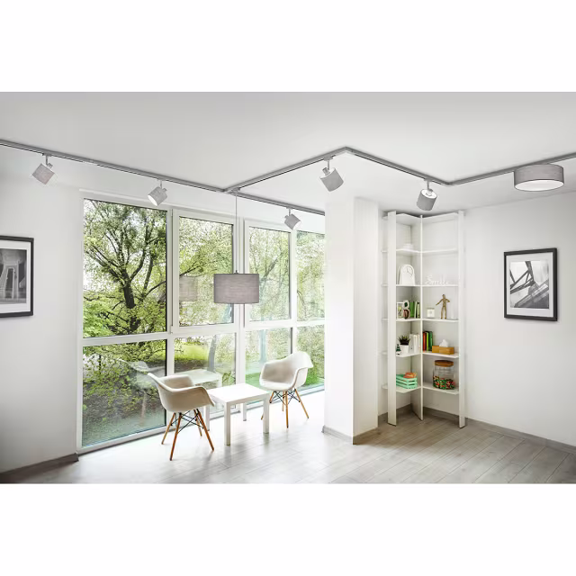 HLW LED Trion Dual Spanningsrail Voedingsconnector met Fasewisselaar voor LED lamp - Mat Titaan HLW LED Trion Dual Spanningsrail Voedingsconnector met Fasewisselaar voor LED lamp - Mat Titaan