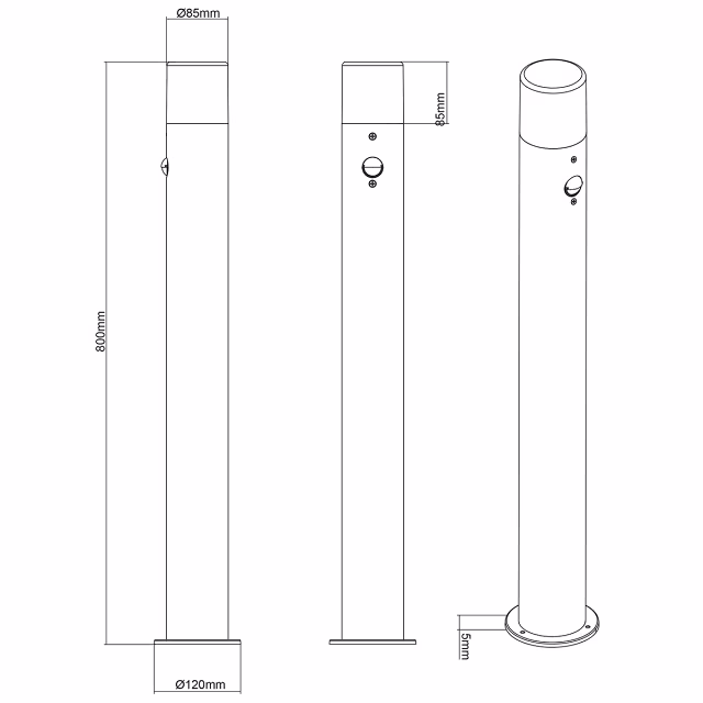 HLW LED LED Floor Lamp & Outdoor Wall Lamp with Sensor - Waterproof LED Wall Lamp with Motion Sensor HLW LED LED Floor Lamp & Outdoor Wall Lamp with Sensor - Waterproof LED Wall Lamp with Motion Sensor