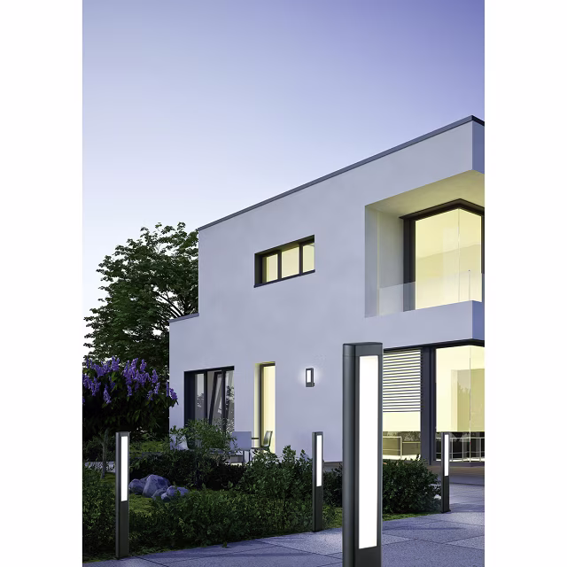 HLW LED LED Tuinverlichting - Buitenlamp - Trion Rhinon XL - Staand - 10W - Mat Antraciet - Aluminium