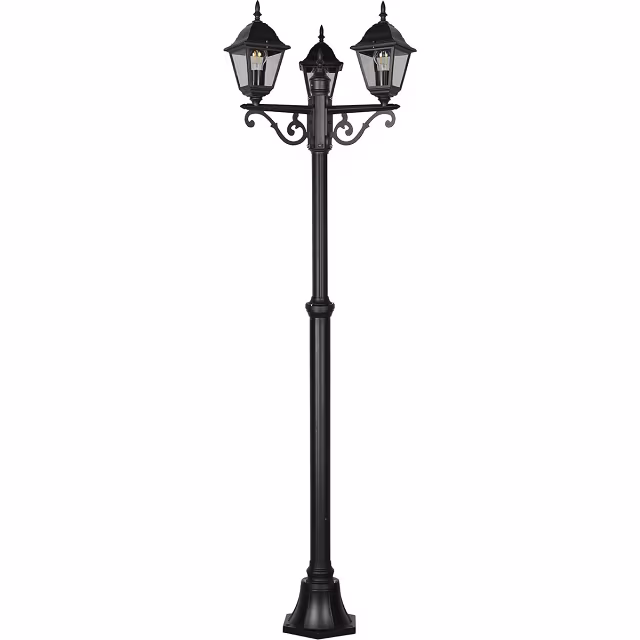 LED Tuinverlichting - Staand - Buitenlamp - Trion Zena - E27 Fitting - 3 Lichtpunten - Mat Zwarte - Aluminium | Buitenverlichting LED Tuinverlichting - Staand - Buitenlamp - Trion Zena - E27 Fitting - 3 Lichtpunten - Mat Zwarte - Aluminium | Buitenverlichting