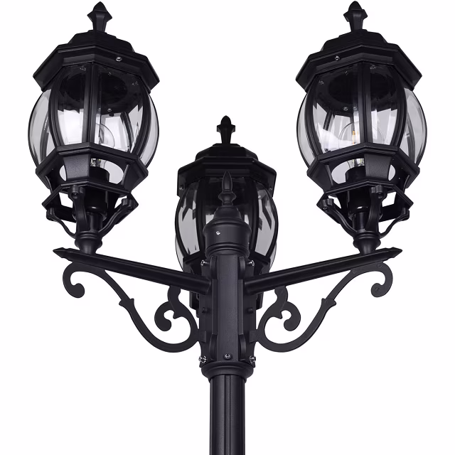 HLW LED LED Tuinverlichting - Staand - Buitenlamp - Trion Velo - E27 Fitting - 3 Lichtpunten - Mat Zwarte - Aluminium | HLW LED LED Tuinverlichting - Staand - Buitenlamp - Trion Velo - E27 Fitting - 3 Lichtpunten - Mat Zwarte - Aluminium |