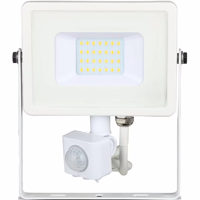 HLW LED LED Bouwlamp 20 Watt met Sensor - Natuurlijk Wit 4000K - Mat Wit Aluminium HLW LED LED Bouwlamp 20 Watt met Sensor - Natuurlijk Wit 4000K - Mat Wit Aluminium