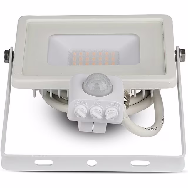 HLW LED LED Bouwlamp 20 Watt met Sensor - Natuurlijk Wit 4000K - Mat Wit Aluminium HLW LED LED Bouwlamp 20 Watt met Sensor - Natuurlijk Wit 4000K - Mat Wit Aluminium