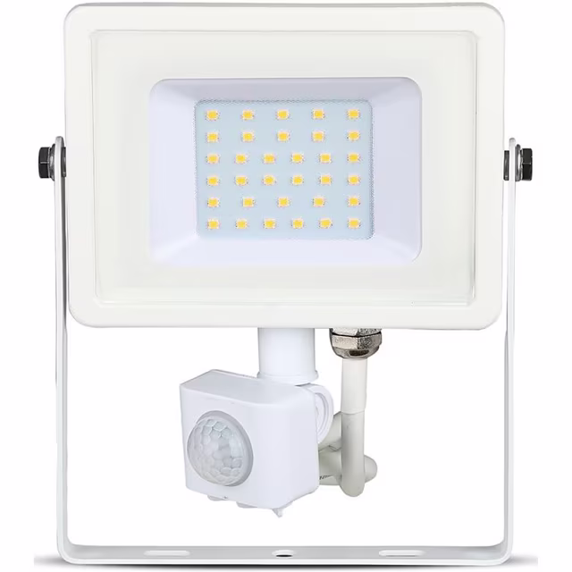 HLW LED LED Bouwlamp 30W met PIR Sensor - Waterdicht Mat Wit - Koud Wit 6400K HLW LED LED Bouwlamp 30W met PIR Sensor - Waterdicht Mat Wit - Koud Wit 6400K