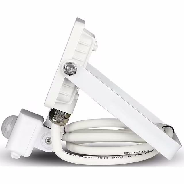 HLW LED LED Bouwlamp 10W met Sensor, Warm Wit 3000K - Mat Wit Aluminium, PIR Sensor HLW LED LED Bouwlamp 10W met Sensor, Warm Wit 3000K - Mat Wit Aluminium, PIR Sensor