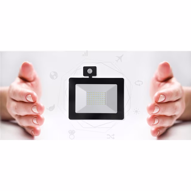 HLW LED LED Construction Lamp & LED Wall Lamp with Sensor - 100W, IP65 Waterproof, Neutral White, Matte Black HLW LED LED Construction Lamp & LED Wall Lamp with Sensor - 100W, IP65 Waterproof, Neutral White, Matte Black