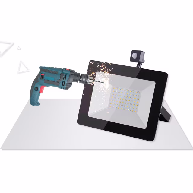 HLW LED Waterdichte LED Bouwlamp & Wandlamp met Sensor, IP65, Neutraal Wit 4000K, Mat Zwart HLW LED Waterdichte LED Bouwlamp & Wandlamp met Sensor, IP65, Neutraal Wit 4000K, Mat Zwart