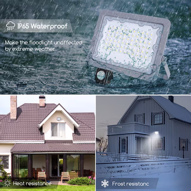 HLW LED Waterdichte LED Bouwlamp 50W met Sensor, Koud Wit 6500K - Aluminium HLW LED Waterdichte LED Bouwlamp 50W met Sensor, Koud Wit 6500K - Aluminium