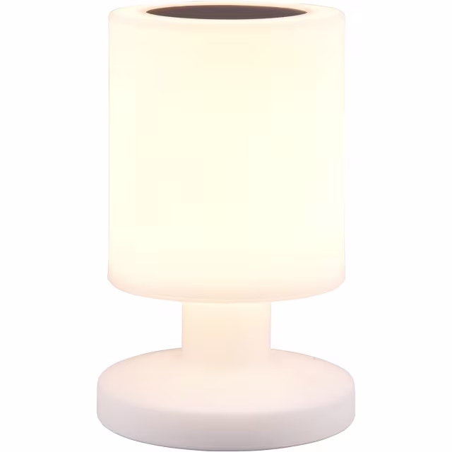 LED Tafellamp op Zonne-energie - Solar Tafellamp - Trion Silvin - USB Oplaadbaar - Warm Wit 3000K - Spatwaterdicht IP44 - Rond - Wit Binnenverlichting LED Tafellamp op Zonne-energie - Solar Tafellamp - Trion Silvin - USB Oplaadbaar - Warm Wit 3000K - Spatwaterdicht IP44 - Rond - Wit Binnenverlichting