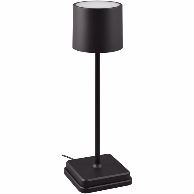 HLW LED LED Tafellamp met Oplaadbare Batterijen - Trion Ferno - 1.5W - Aanpasbare Kleurtemperatuur - Waterdicht IP54 - Vierkant - Zwart HLW LED LED Tafellamp met Oplaadbare Batterijen - Trion Ferno - 1.5W - Aanpasbare Kleurtemperatuur - Waterdicht IP54 - Vierkant - Zwart