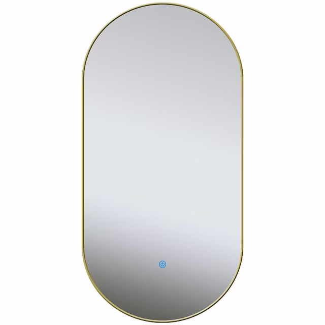 HLW LED LED Mirror 40x75cm | 20W | Gold | Dimmable, Heated HLW LED LED Mirror 40x75cm | 20W | Gold | Dimmable, Heated
