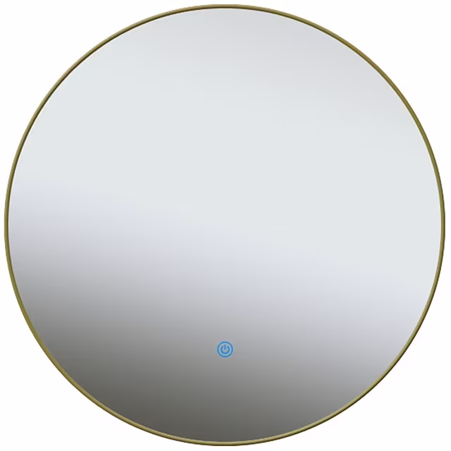 Ronde gouden LED-spiegel 40cm met dimbare verlichting, 3 kleurtemperaturen en ingebouwde verwarming Ronde gouden LED-spiegel 40cm met dimbare verlichting, 3 kleurtemperaturen en ingebouwde verwarming