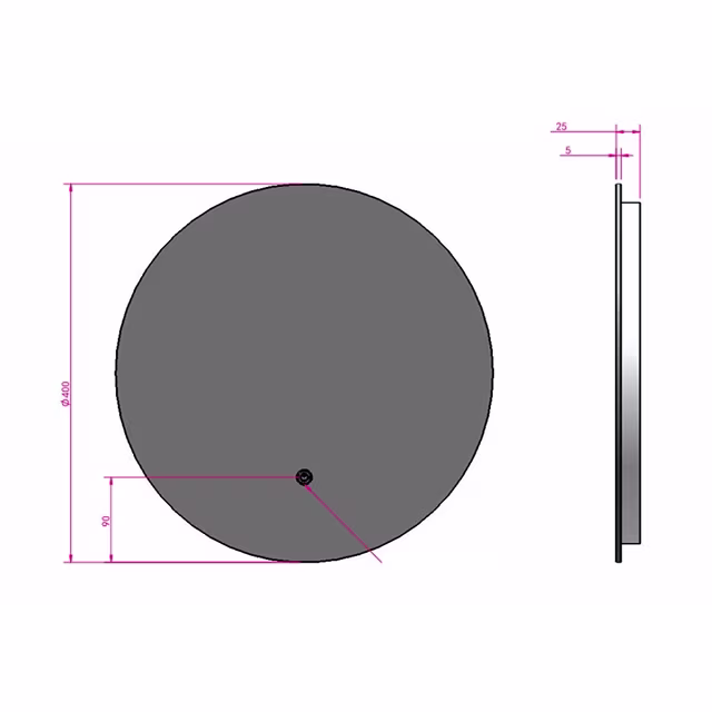 HLW LED LED Mirror 40cm | Gold | Dimmable, 3 Color Temp. & Heating HLW LED LED Mirror 40cm | Gold | Dimmable, 3 Color Temp. & Heating