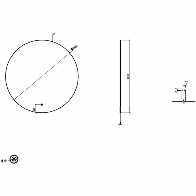 Wiesbaden LED Mirror 80cm | 24W | Dimmable, 3000–6500K, Matte Black Wiesbaden LED Mirror 80cm | 24W | Dimmable, 3000–6500K, Matte Black