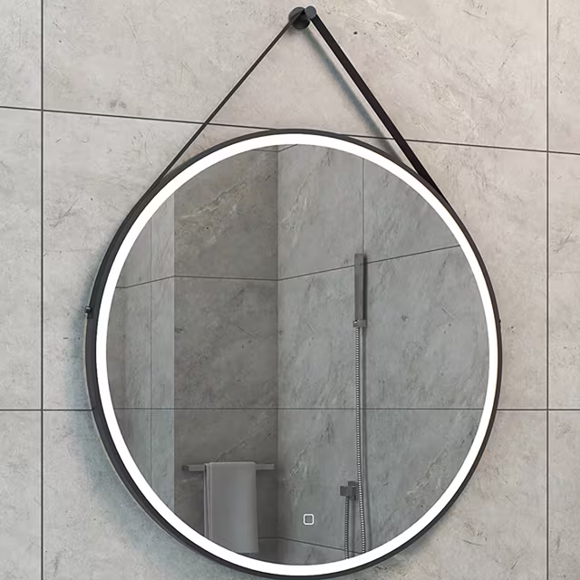 LED Spiegel Ø80cm | 24W | Mat Zwart | Dimbaar & Verwarmd Verlichting per ruimte LED Spiegel Ø80cm | 24W | Mat Zwart | Dimbaar & Verwarmd Verlichting per ruimte