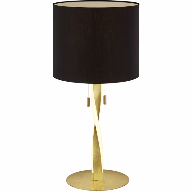 HLW LED LED Tafellamp - Tafelverlichting - Trion Ninda - E27 Fitting - 6W - Warm Wit 3000K - Rond - Mat Goud - Aluminium HLW LED LED Tafellamp - Tafelverlichting - Trion Ninda - E27 Fitting - 6W - Warm Wit 3000K - Rond - Mat Goud - Aluminium