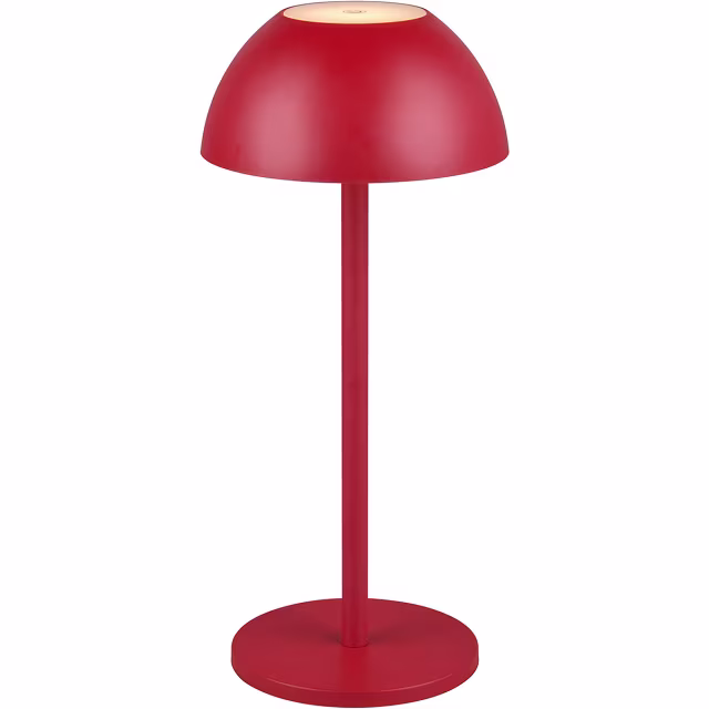 HLW LED LED Tafellamp - Trion Rado - 1.7W - Warm Wit 3000K - Oplaadbare batterijen - Rood - Kunststof HLW LED LED Tafellamp - Trion Rado - 1.7W - Warm Wit 3000K - Oplaadbare batterijen - Rood - Kunststof