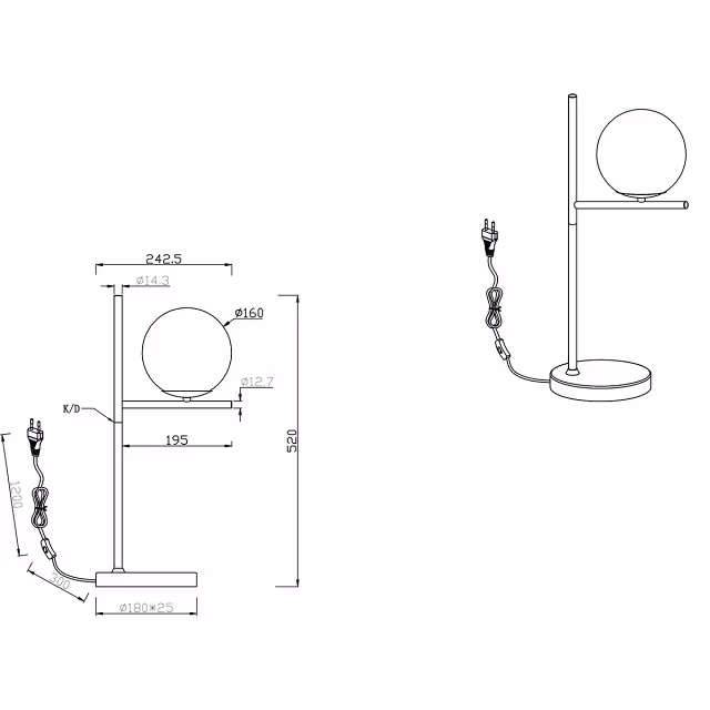 HLW LED LED Table Lamp - Trion Pora - E14 Fitting - Round - Matte Anthracite - Aluminum HLW LED LED Table Lamp - Trion Pora - E14 Fitting - Round - Matte Anthracite - Aluminum