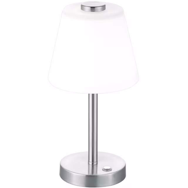 LED Tafellamp - Trion Emaro - 4.5W - Warm Wit 3000K - Dimbaar - Rond - Mat Nikkel - Aluminium Verlichting per ruimte LED Tafellamp - Trion Emaro - 4.5W - Warm Wit 3000K - Dimbaar - Rond - Mat Nikkel - Aluminium Verlichting per ruimte