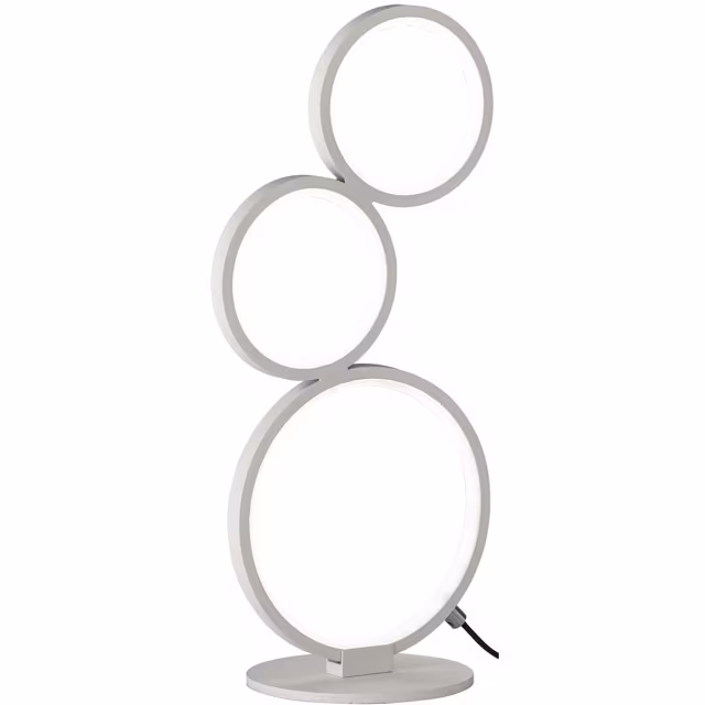 LED Tafellamp - Trion Rondy - 17W - Warm Wit 3000K - Dimbaar - Rond - Mat Wit - Aluminium Verlichting per ruimte