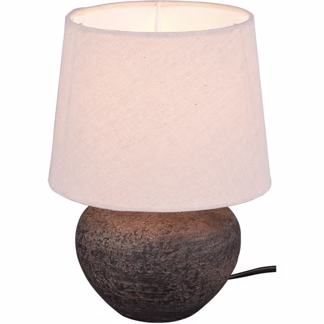 LED Tafellamp - Trion Leau - E14 Fitting - Rond - Mat Bruin - Keramiek Verlichting per ruimte LED Tafellamp - Trion Leau - E14 Fitting - Rond - Mat Bruin - Keramiek Verlichting per ruimte