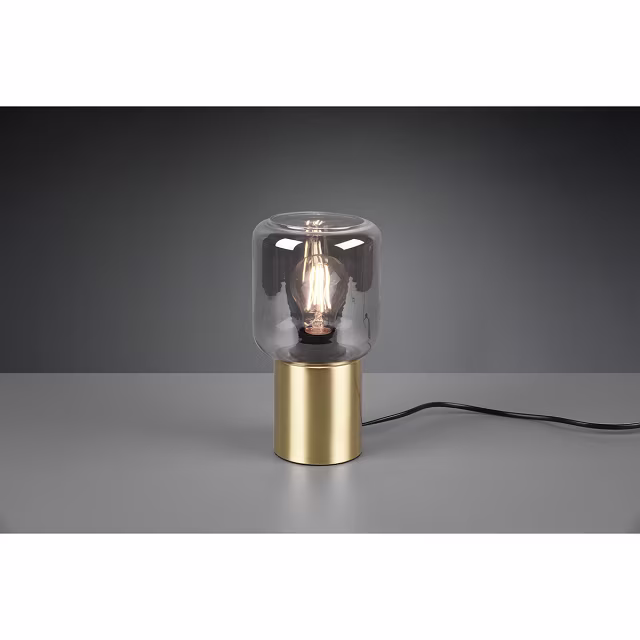 HLW LED LED Table Lamp - Table Lighting - Trion Nikos - E27 Fitting - Round - Matte Gold - Aluminum HLW LED LED Table Lamp - Table Lighting - Trion Nikos - E27 Fitting - Round - Matte Gold - Aluminum