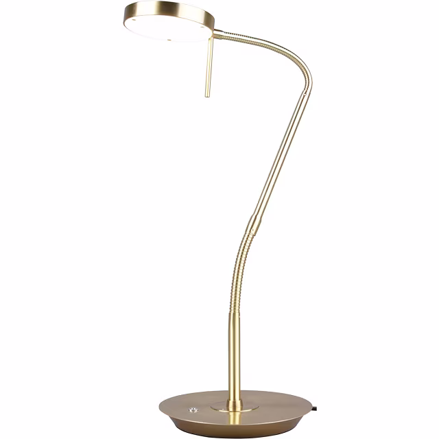 HLW LED LED Tafellamp - Trion Monzino - 12W - Aanpasbare Kleur - Dimbaar - Rond - Mat Goud - Aluminium HLW LED LED Tafellamp - Trion Monzino - 12W - Aanpasbare Kleur - Dimbaar - Rond - Mat Goud - Aluminium