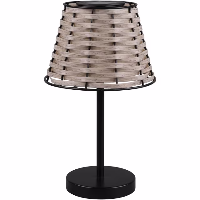 HLW LED Trion Roza LED Tafellamp - Rond, Mat Zwart, Warm Wit 3000K, Sensor, Spatwaterdicht IP44