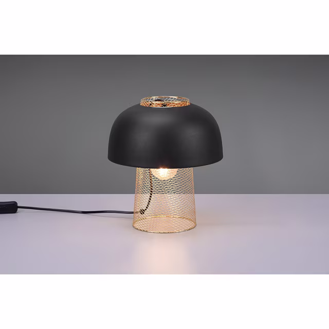 HLW LED LED Table Lamp - Table Lighting - Trion Palmo - E27 Fitting - Round - Matte Black - Aluminum HLW LED LED Table Lamp - Table Lighting - Trion Palmo - E27 Fitting - Round - Matte Black - Aluminum
