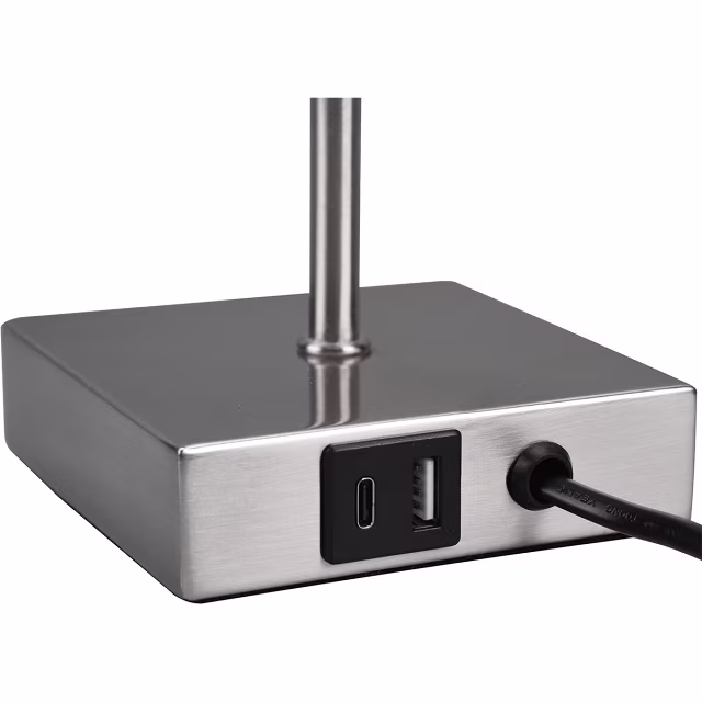 HLW LED LED Table Lamp - Table Lighting - Trion Oscar - E27 Fitting - Rectangular - Matte Nickel - Aluminum HLW LED LED Table Lamp - Table Lighting - Trion Oscar - E27 Fitting - Rectangular - Matte Nickel - Aluminum