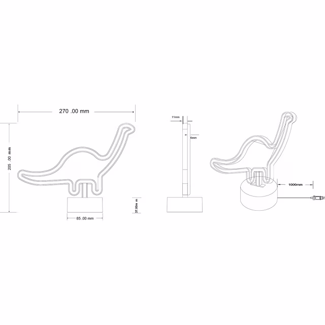 HLW LED LED Tafellamp - Tafelverlichting - Trion Camel - 1.6W - USB-aansluiting - Rond - Mat Wit - Kunststof HLW LED LED Tafellamp - Tafelverlichting - Trion Camel - 1.6W - USB-aansluiting - Rond - Mat Wit - Kunststof